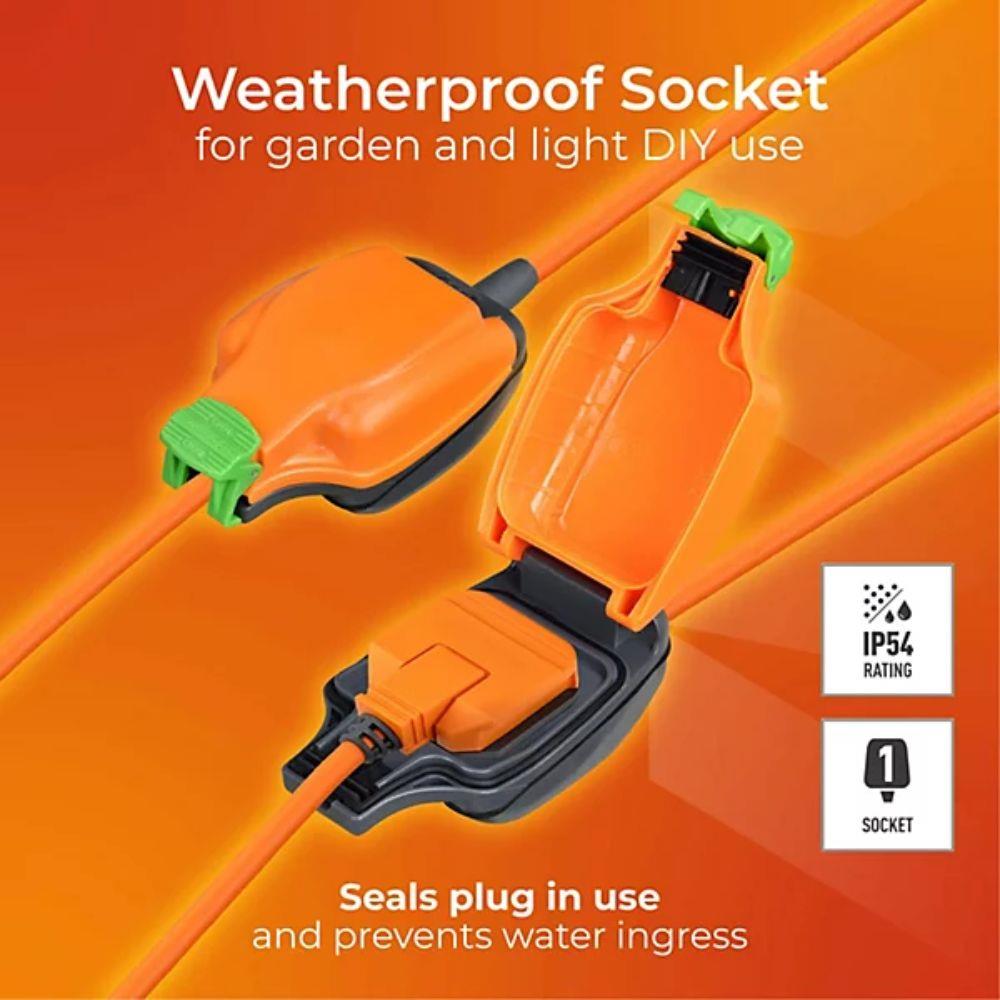 MASTERPLUG EXTENSION LEAD OUTDOOR 13A 1 SOCKET 15MTR MP