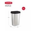 Curver Top Lift Bin Mistral Silver 50L