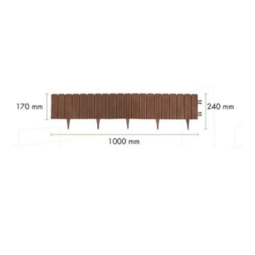 EKO-BORD PALISADE BROWN EDGING PALISADE H170MM X L1000MM BROWN