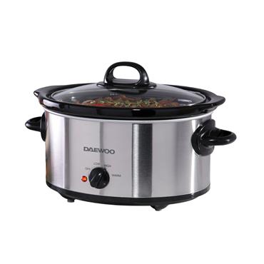 Daewoo 4 Litre Stainless Steel Slow Cooker
