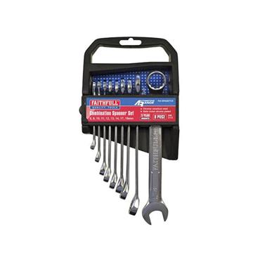 Faithfull Spanner Combination Set 9pc 6-19mm