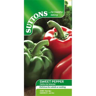 Sutton Seeds Sweet Pepper California Wonder