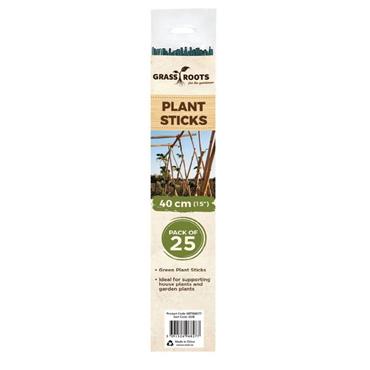 PLANT  STICKS GREEN 25pk - GRASSROOTS