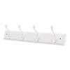 HAT & COAT RACK- 4 HOOK WHITE