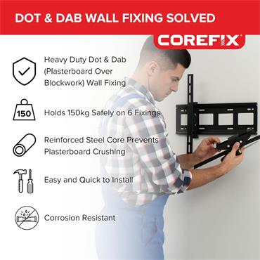 COREFIX FIXING 100 TV KIT + DRILL BIT 6PK