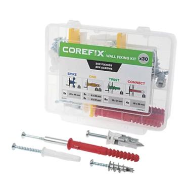 COREFIX FIXING WALL FIXING KIT + SCREWS