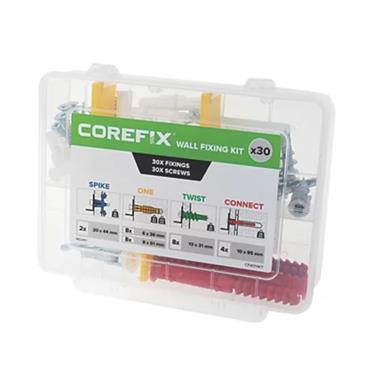 COREFIX FIXING WALL FIXING KIT + SCREWS