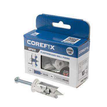 COREFIX FIXING P/BOARD  SCREWS 5X60 4PK SPIKE