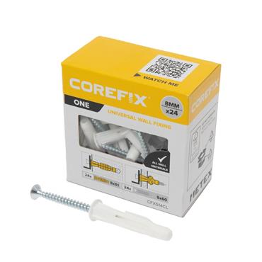 COREFIX FIXING UNIVERSAL PLUG SCREWS 5X60 24PK