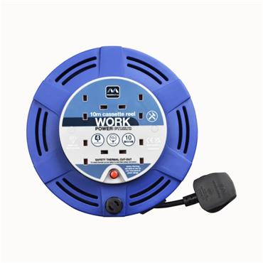 MASTERPLUG CABLE REEL - 10MTR 4 SOCKETS  
