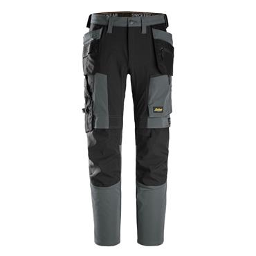 Snickers 6218 Allroundwork 4 Way Stretch Trousers Gry/Blk