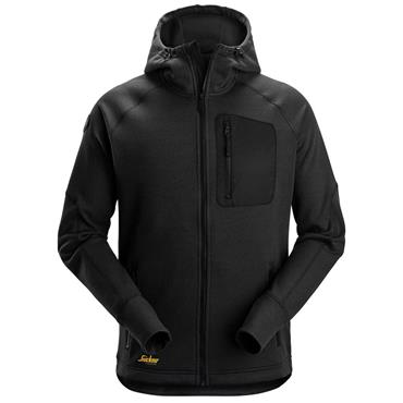 Snickers Fleece Hoodie Flexiwork Black 8041