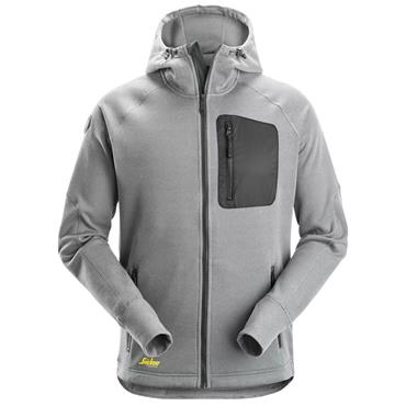 Snickers Fleece Hoodie Flexiwork Grey 8041