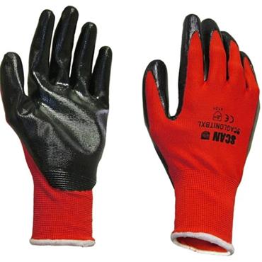 GLOVES SCAN RED PALM DIPPED S9