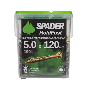 Spader Wood Screws Holdfast 5.0 x 120mm 190pk