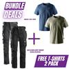 Snickers Allroundwork Trousers + Free 2pk T-shirt