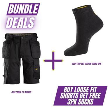 Snickers Shorts Stretch Loose With Free Low Cut Socks