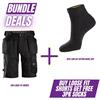 Snickers Shorts Stretch Loose With Free Low Cut Socks