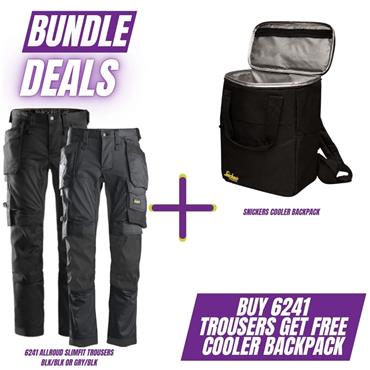 Snickers Trousers 6241 & Free Cooler Backpack 