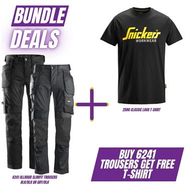 Snickers Allroundwork Trousers + Free Logo T-Shirt