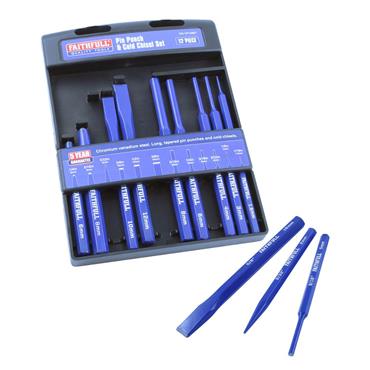 Faithfull Punch & Chisel Set 12pc
