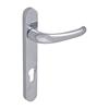 YALE SHORT BACKPLATE DOOR HANDLE CHR 220MM