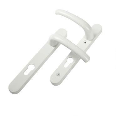 YALE SHORT BACKPLATE DOOR HANDLE WHITE