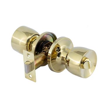 YALE BATHROOM KNOB SET BRASS
