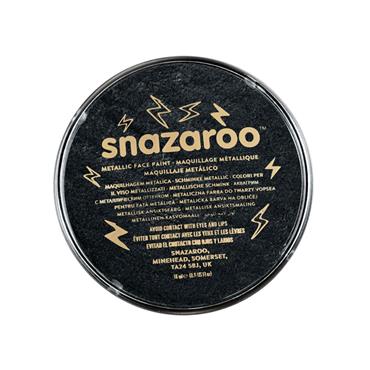 Snazaroo Metallic Face Paint - Electric Black - 18ml