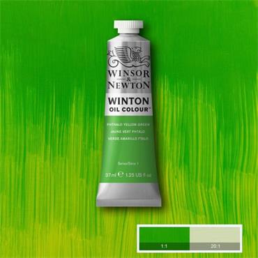 WINTON OIL PAINT 37ML PHTHALO YELLOW GREEN