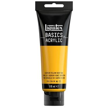LIQUITEX BASICS 118ML CADMIUM YELLOW DEEP HUE