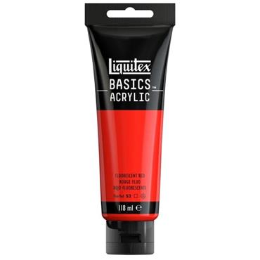 LIQUITEX BASICS 118ML FLUORESCENT RED