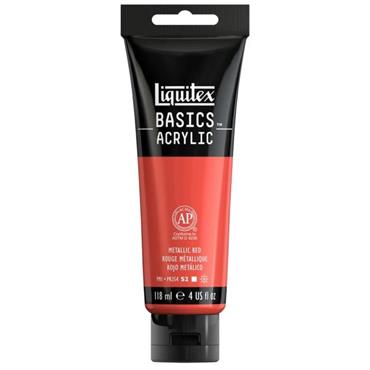 LIQUITEX BASICS 118ML METALLIC RED