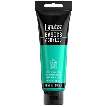 LIQUITEX BASICS 118ML METALLIC AQUA GREEN