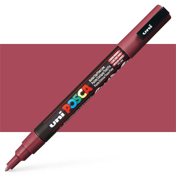 Posca Pc3M Bullet Tip Paint Marker Pen Red Wine