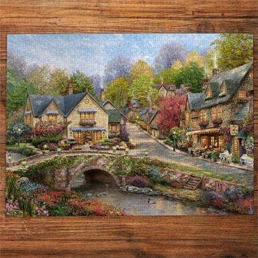 Thomas Kinkade: Summer in Cobblestone Village (1000)