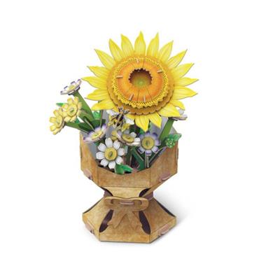 Sunflower Flower Bouquet 3D Puzzle