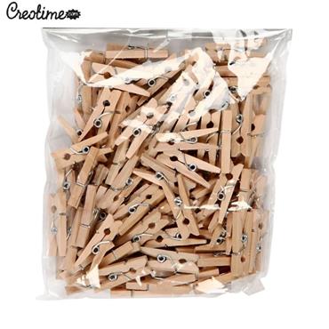 Creotime Mini Clothes Pegs | 100 Pieces