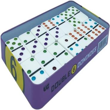 Double 6 Dominoes Tin