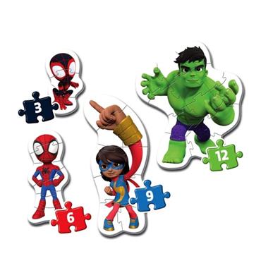 Marvel Spidey and his Amazing Friends - 4 Puzzles