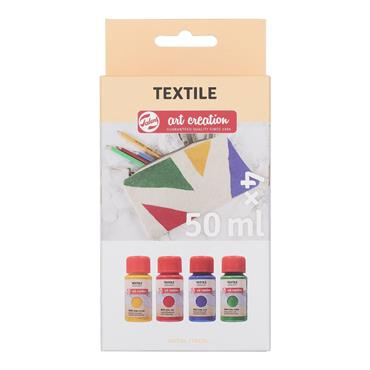 Talens Textile Paint Set | 4 X 50ml | Pearl