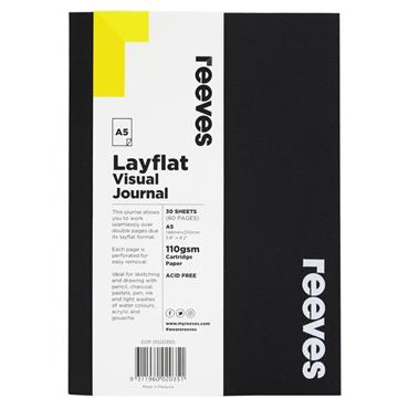 Reeves Black Lay Flat Black Journal A5