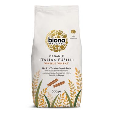 Biona Organic Italian Wholegrain Wheat Fusilli Pasta 500g