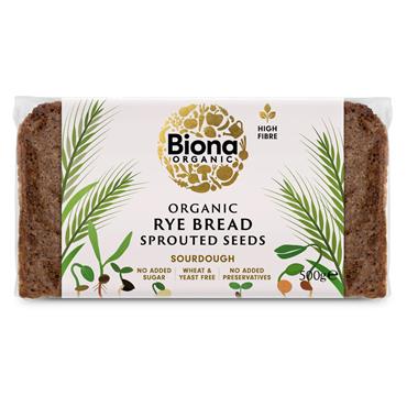 Biona Organic Rye Bread with Sprouted Seeds 500g