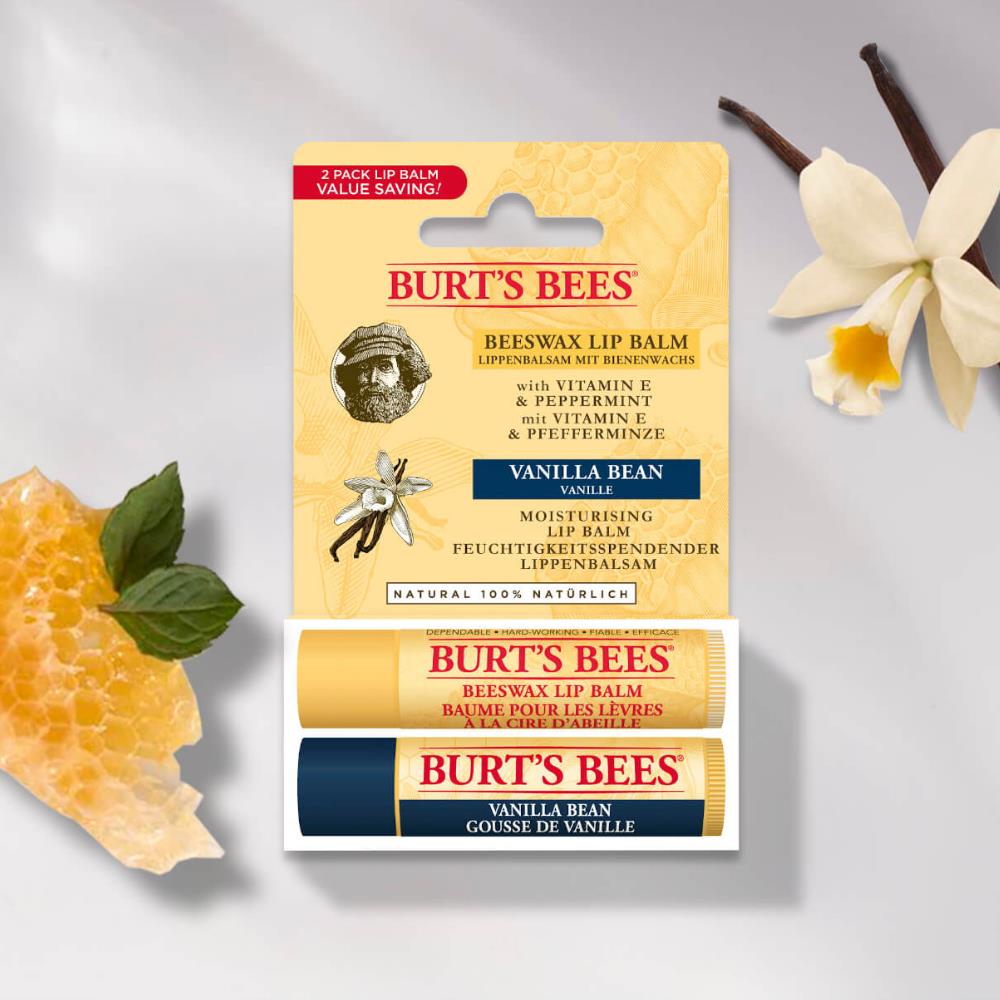 Burts Bees Lip Balm Duo Beeswax & Vanilla Nourish.ie Nourish Health
