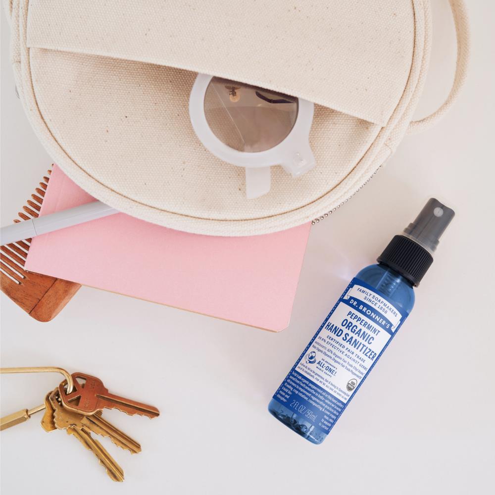 Dr Bronner's Organic Peppermint Hand Sanitizer 59ml Nourish.ie