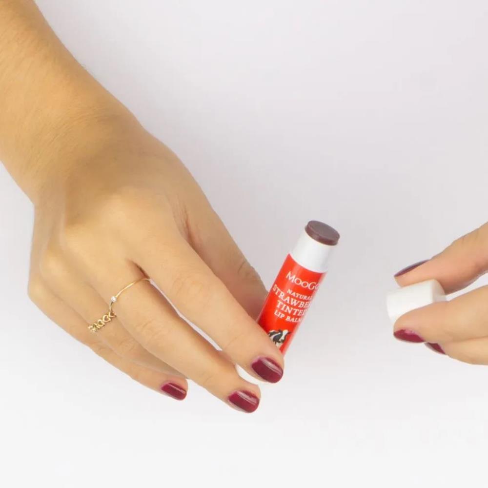 MooGoo Tinted Strawberry Lip Balm 5g Nourish.ie Nourish Health Food
