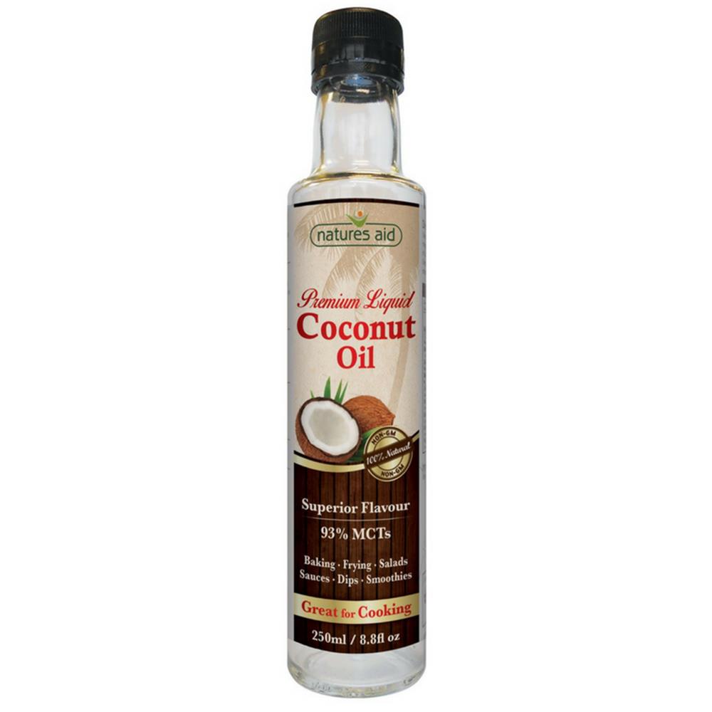 Nature's Aid Liquid Coconut Premium Oil 250ml Nourish.ie Nourish