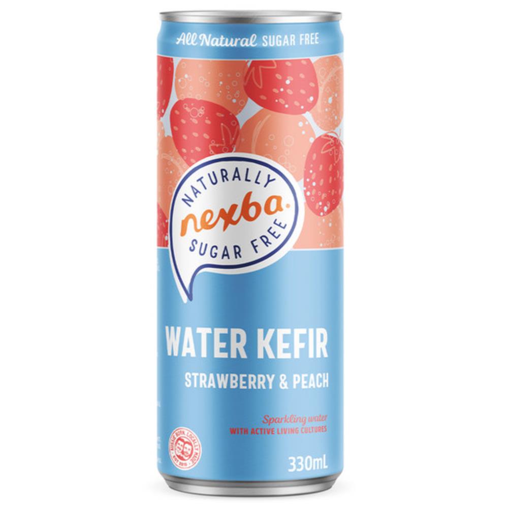 Nexba Water Kefir Strawberry & Peach 330ml Nourish.ie Nourish