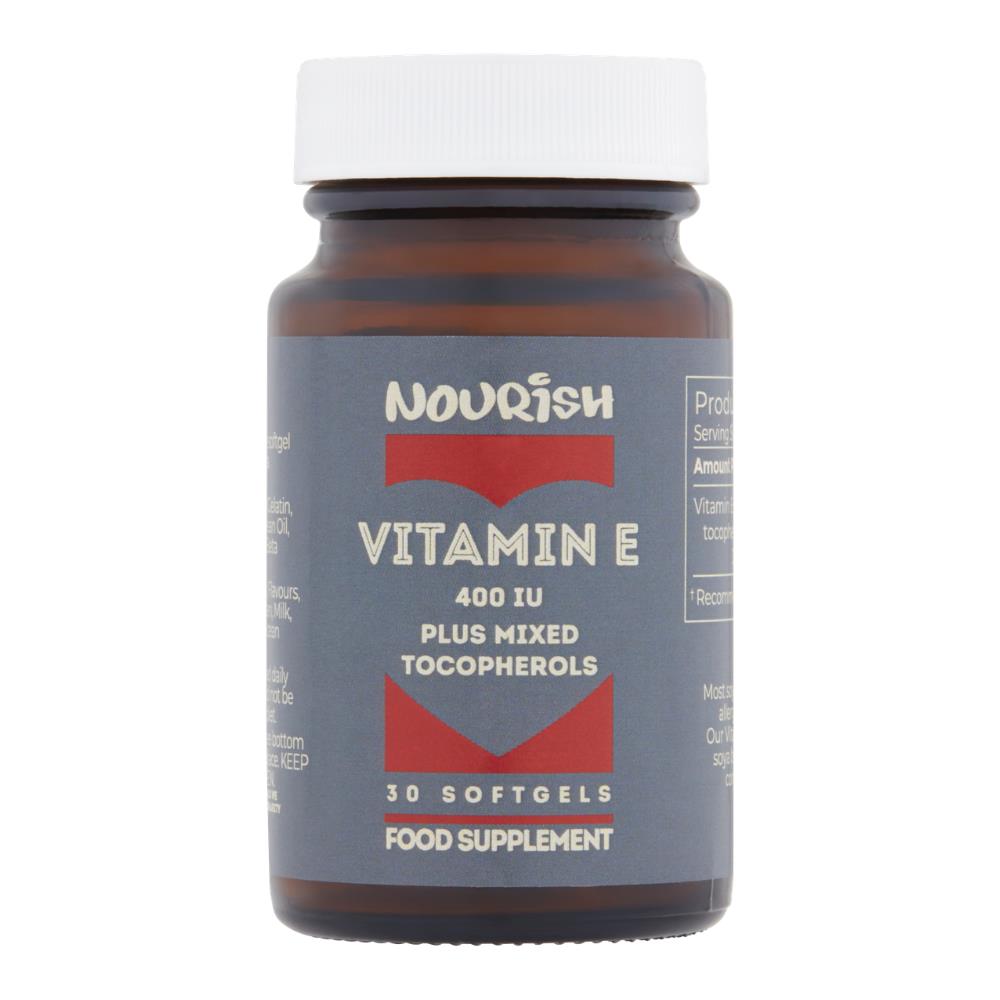 Nourish Vitamin E 400 IU Mixed Tocopherols 30 Capsules